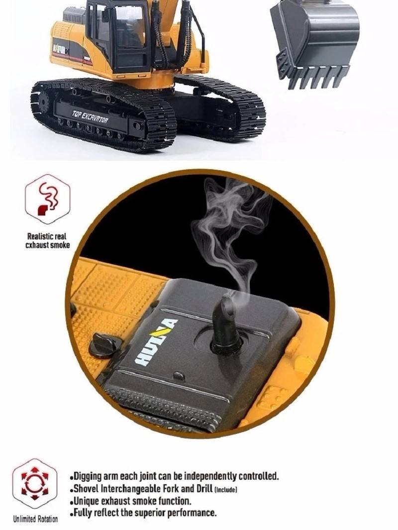 Huina 1580 Full Metal Excavator - Image 4