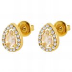 Halo Pear Earrings