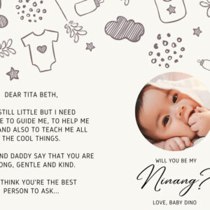 Baptism Godparents Proposal – Personalised Digital Design